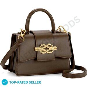 Mini Satchel Crossbody Bag Elegant Square Top Handle Purse Chic